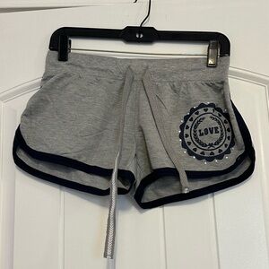 DEB grey micro mini sweat shorts